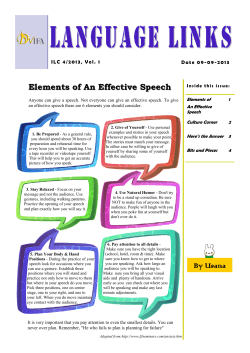 Elements of An Effective Speech By Usana