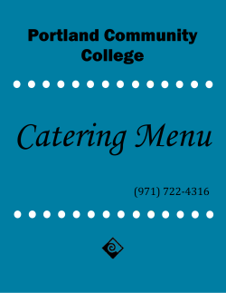 our full menu - Portland Community College