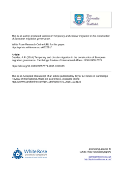 Temporary and circular migration in the construction of European