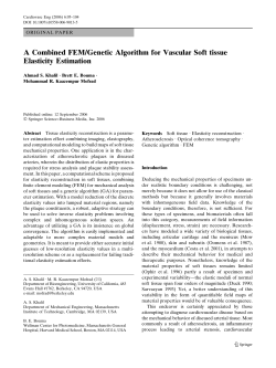 A Combined FEM/Genetic Algorithm for Vascular Soft tissue