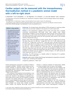 Cardiac output can be measured with the transpulmonary