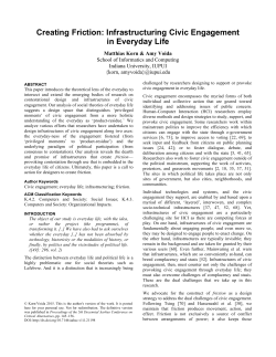 Creating Friction: Infrastructuring Civic Engagement in Everyday Life