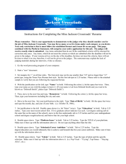Instructions for Completing the Miss Jackson Crossroads` Resume