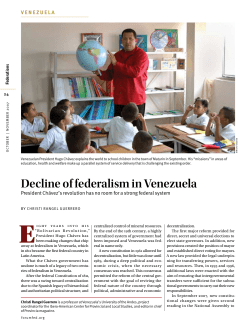 Decline of federalism in Venezuela
