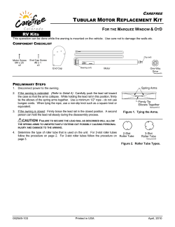 Marquee Tubular Motor Replacement