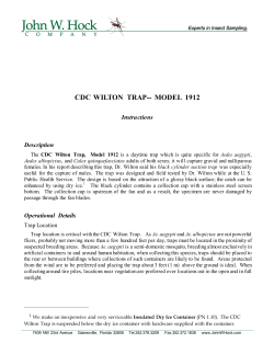 Manual for The CDC Wilton Trap Model 1912