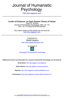 Psychology Journal of Humanistic