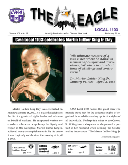 Cwa Local 1103 celebrates Martin Luther King Jr. Day