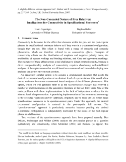 The Non-Concealed Nature of Free Relatives: Implications for