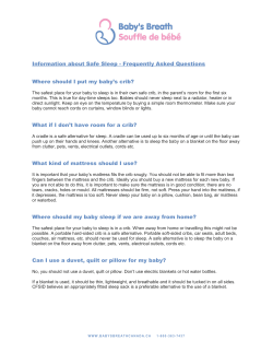 Information about Safe Sleep - Frequently Asked Questions Where