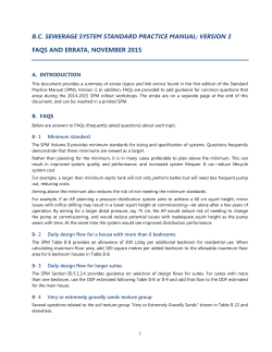 FAQs and Errata, November 2015