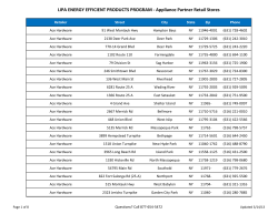 LIPA ENERGY EFFICIENT PRODUCTS PROGRAM