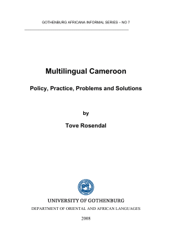 Multilingual Cameroon