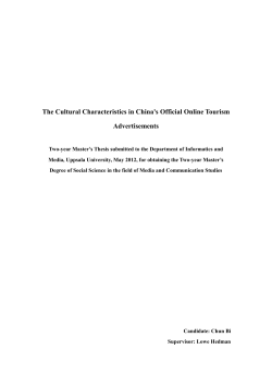 The Cultural Characteristics in China`s Official Online