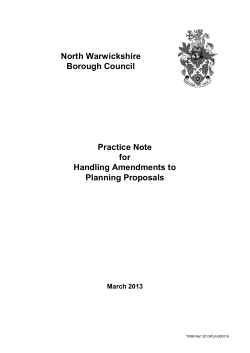 Practice Note for Handling Amendments to Planning