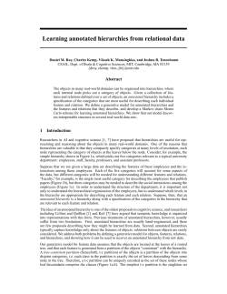 Learning annotated hierarchies from relational data