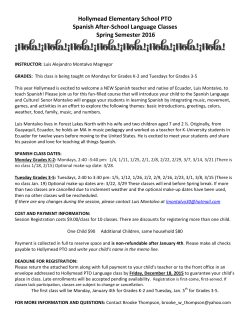 Hollymead PTO Spanish Spring 2016