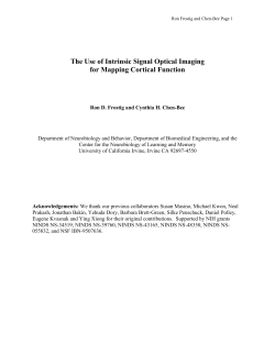 Imaging Cortical Plasticity Using Intrinsic Signal Optical