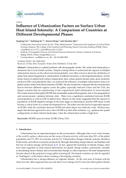 Influence of Urbanization Factors on Surface Urban Heat Island