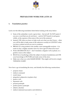 Latin - All Saints Roman Catholic School York