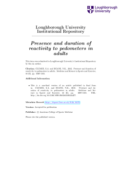 Presence and duration of reactivity to pedometers in adults