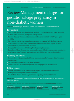 Management of large‐for‐gestational‐age pregnancy in non