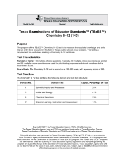 test framework for field 140: chemistry 8&ndash;12