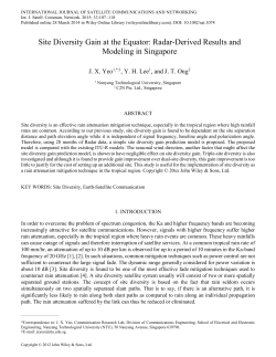 Site Diversity Gain at the Equator