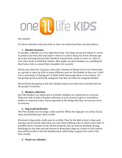 One blanket Try these activities with your kids so they can