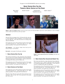 Never Gonna Give You Up - Stanford Computer Graphics