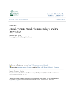 Moral Friction, Moral Phenomenology, and the Improviser