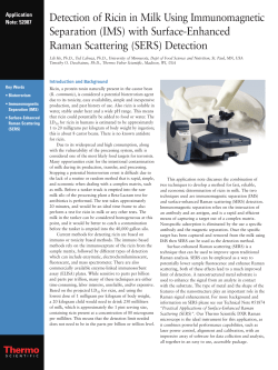 Detection of Ricin in Milk Using Immunomagnetic Separation (IMS