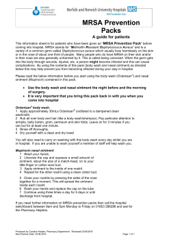MRSA Prevention Packs