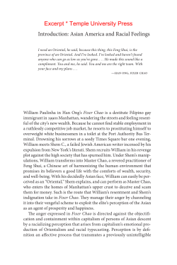 Racial Feelings: Asian America in a Capitalist Culture of Emotion