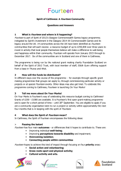 Spirit of Caithness: A Fourteen Community Questions and Answers