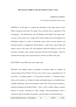 THE TRAGIC MODE IN OSCAR WILDE`S FAIRY TALES D&Eacute;BORAH