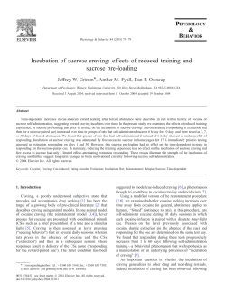 Incubation of sucrose craving parametrics