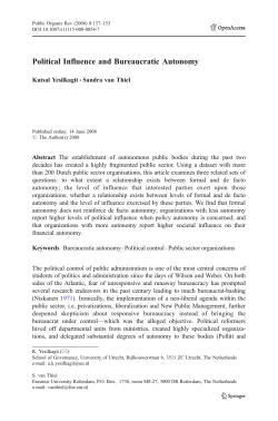 Political Influence and Bureaucratic Autonomy | SpringerLink