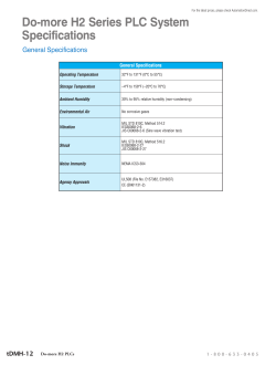 Do-more H2 Series PLC System Specifications