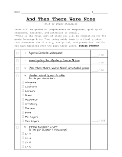 And Then There Were None