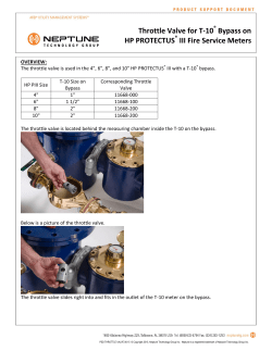 Throttle Valve for T-10 Bypass on HP PROTECTUS III - Ti