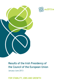 Irish Presidency Achievements Report EN