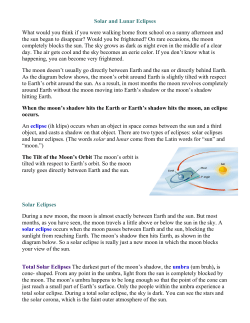 3.1 Solar and Lunar Eclipses reading3.1 Solar and Lunar Eclipses