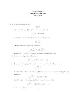WORKSHEET 5 MATH 220, FALL 2016 SOLUTIONS