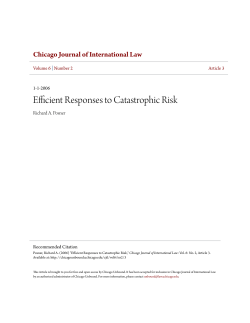 Efficient Responses to Catastrophic Risk