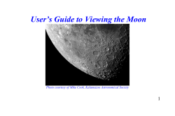 User`s Guide to Viewing the Moon