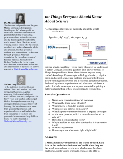 Newsletter Content - Science, Naturally!