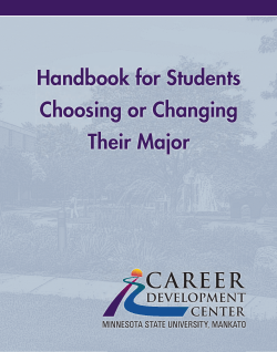 Handbook for Students Choosing or Changing Their Major