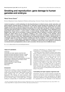 Smoking and reproduction: gene damage to human gametes and