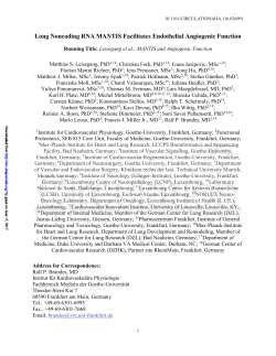 Long Noncoding RNA MANTIS Facilitates Endothelial Angiogenic